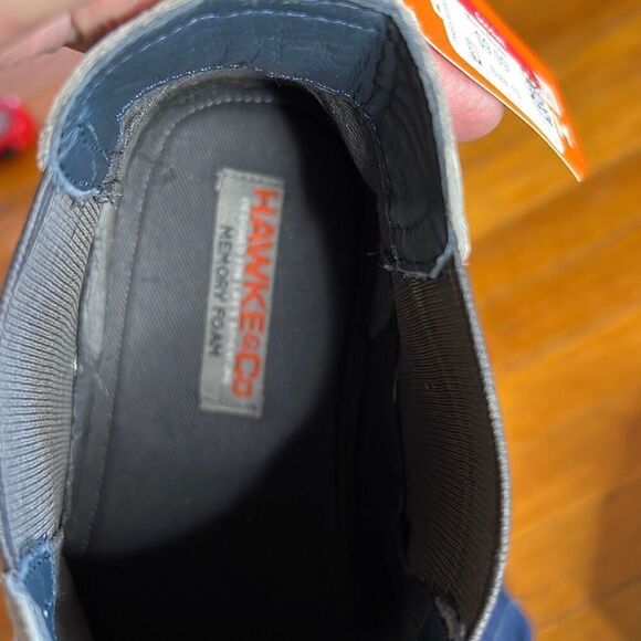 Hawke & Co Chelsea Suede Ankle Boots Almond Toe Elastic Blue Size 13 NWT - Picture 6 of 9